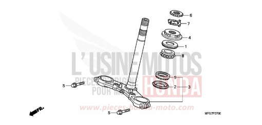 STEERING STEM CB600FA39 de 2009